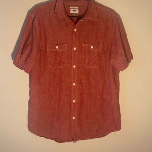 Old Navy Slim Fit Mens Shirt Short Sleeve Button Down Front Size L Singl…